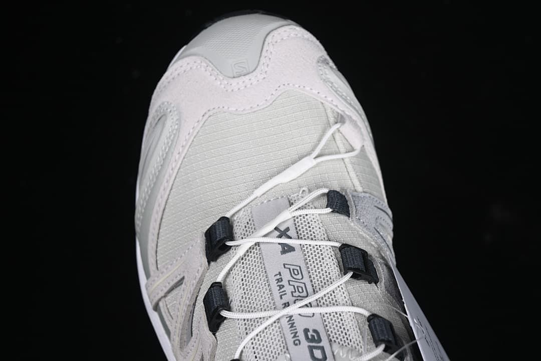 Top-down detail of the toe and laces