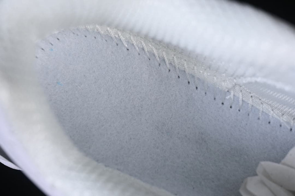 Close-up of the sneaker's inner lining and stitching