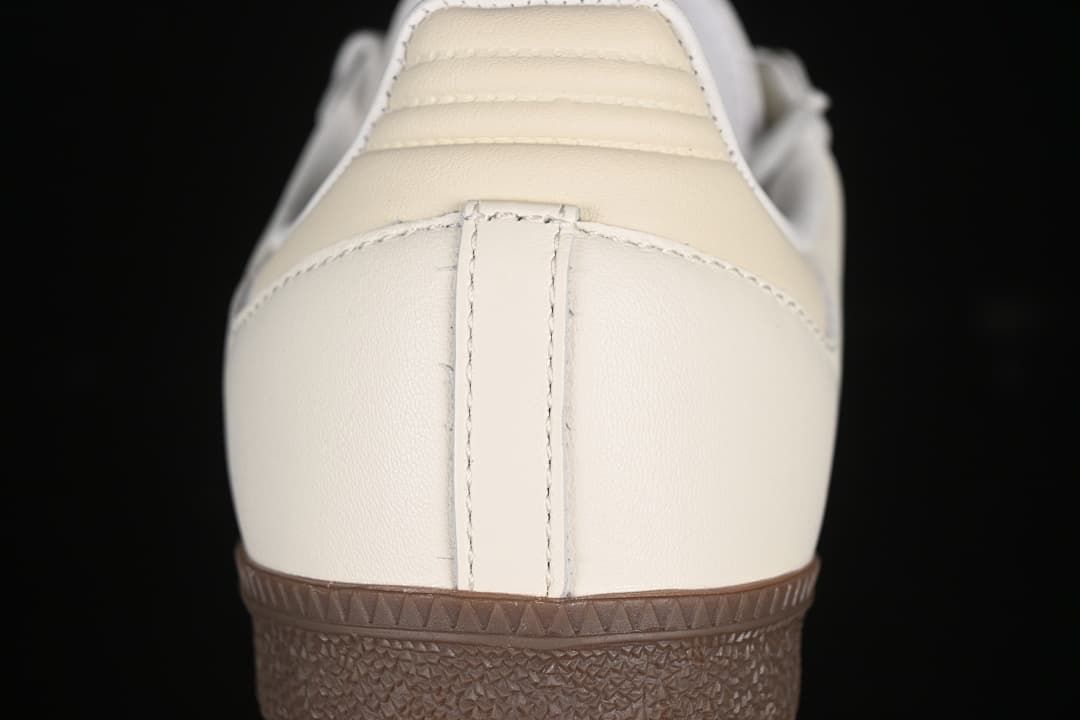 Rear close-up of the heel and gum outsole