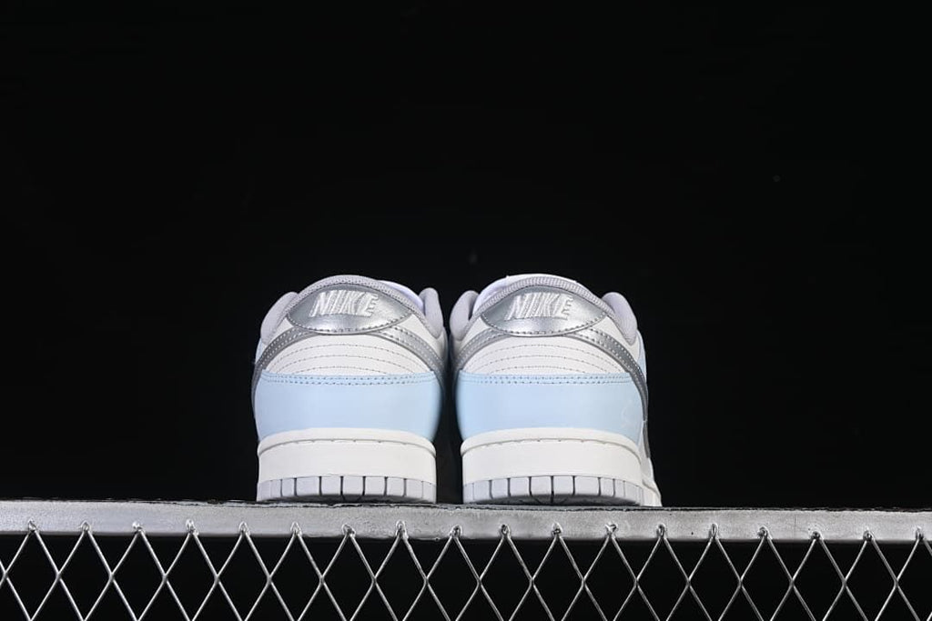 Rear view of the pair showing silver heel tabs