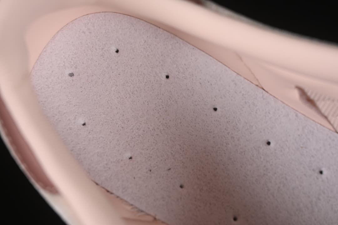 Close-up view inside the sneaker