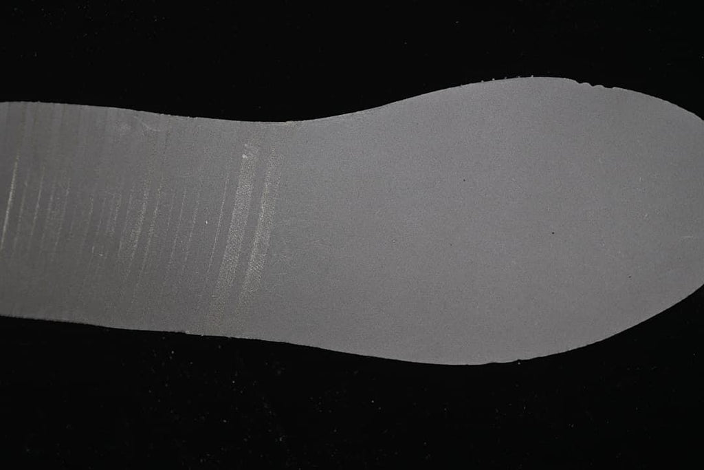 Close-up of the grey outsole surface