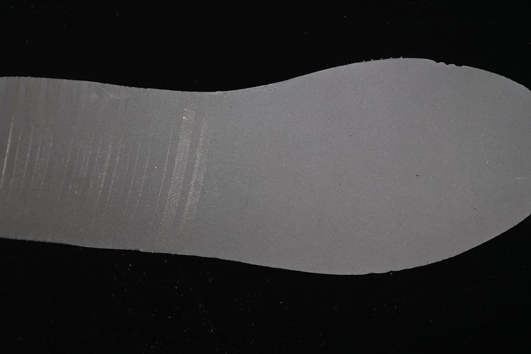 Close-up of the grey outsole surface