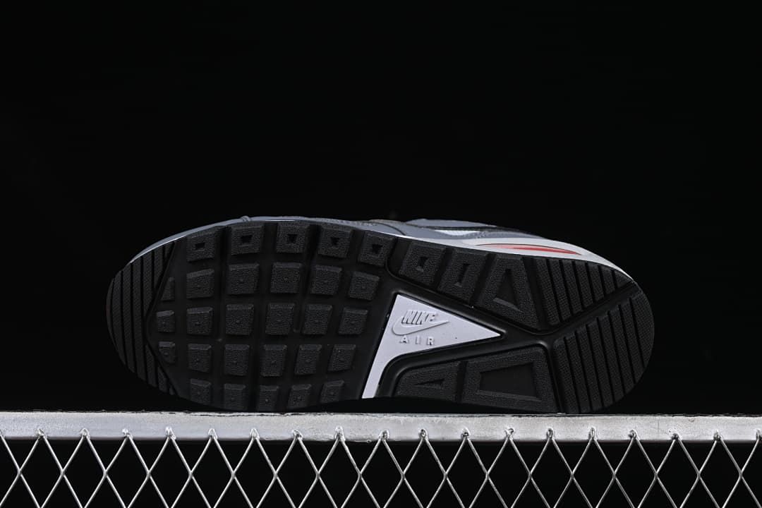 Underside view showing the black patterned outsole
