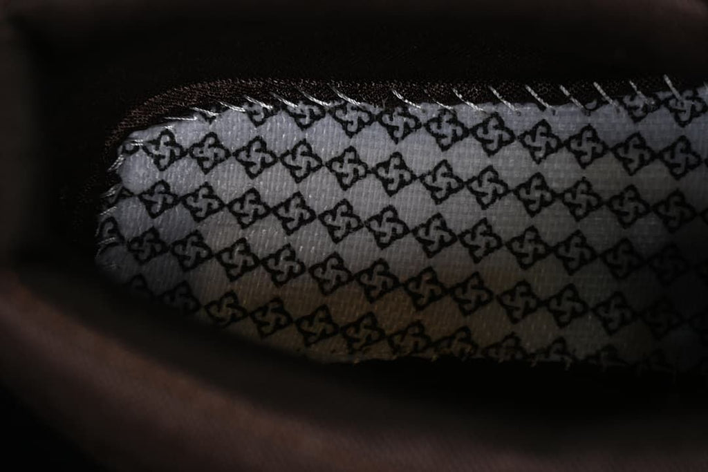 Close-up of patterned interior lining.