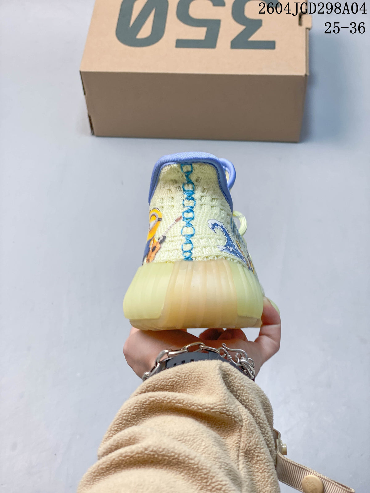 Rear view showing the heel, blue trim, and ribbed sole