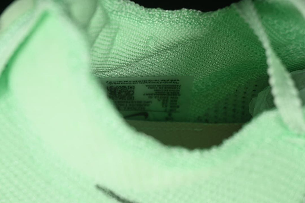 Close-up of the shoe interior and inner label