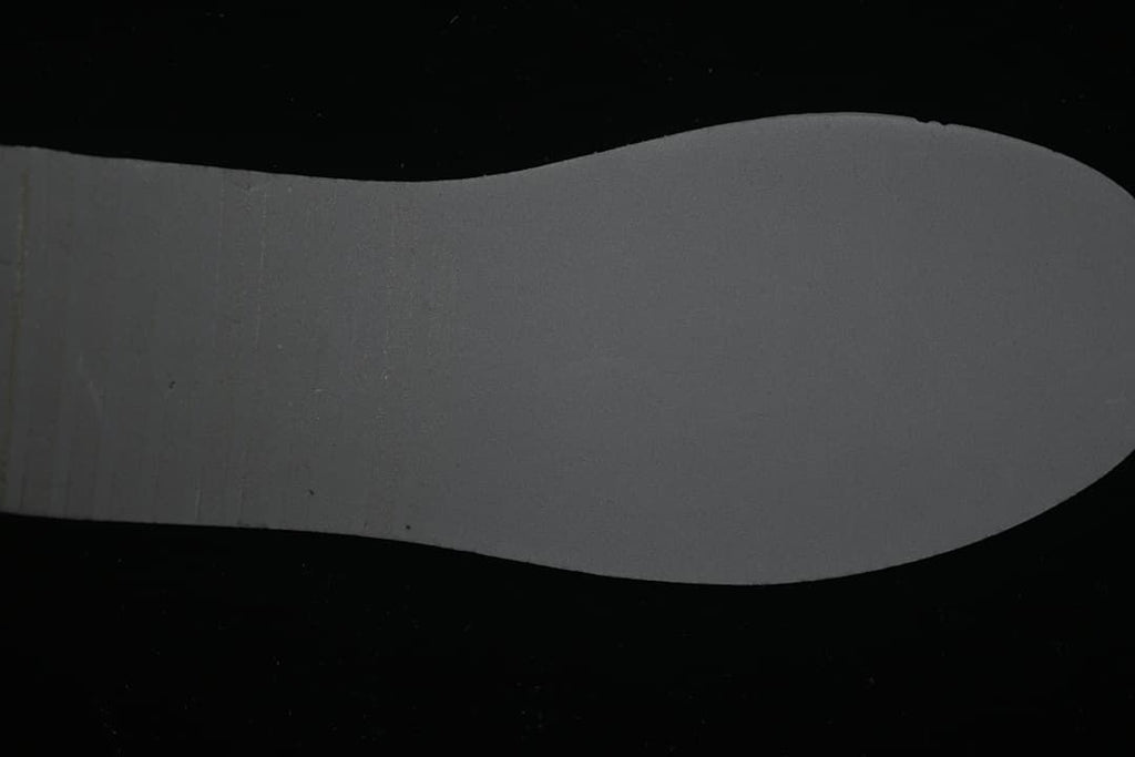 Underside view of a sneaker insole