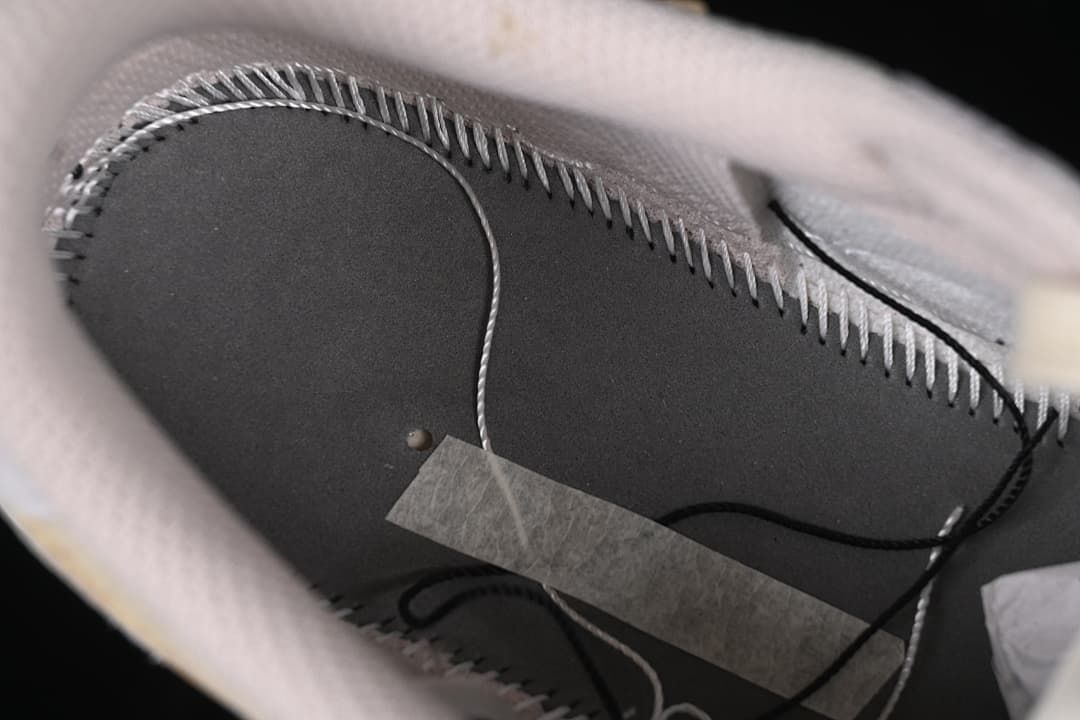 Close-up view inside the sneaker
