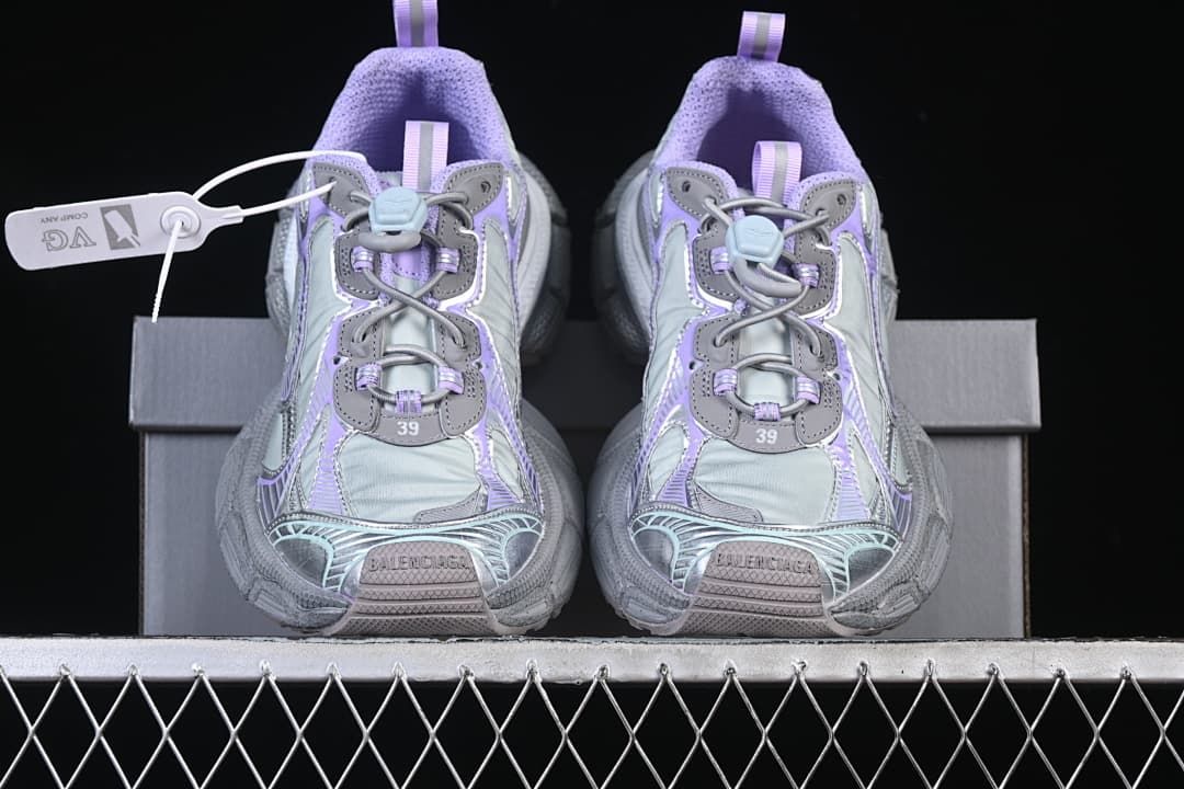 Front view of the pair showing the lacing and layered toe design