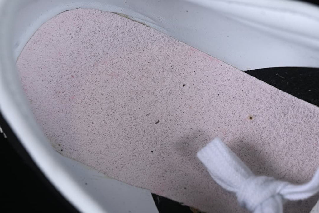 Close-up view inside the sneaker