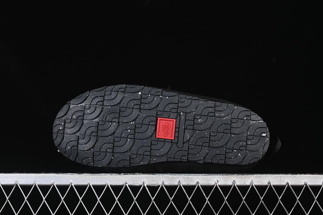 Underside view showing the patterned outsole