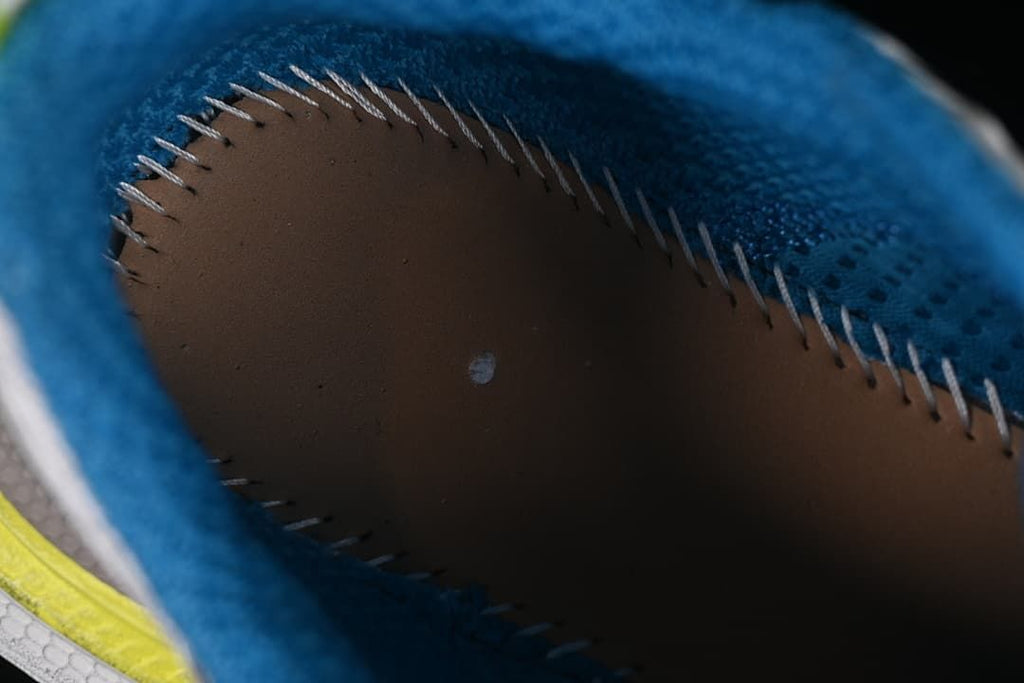 Close-up view inside the sneaker