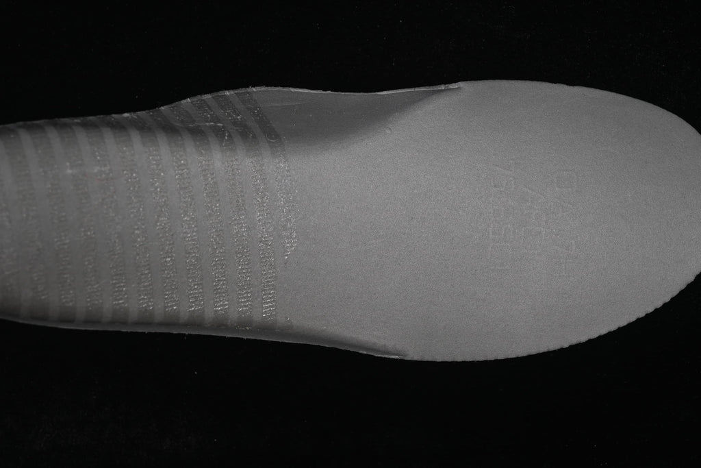 View of the sneaker's light-colored insole