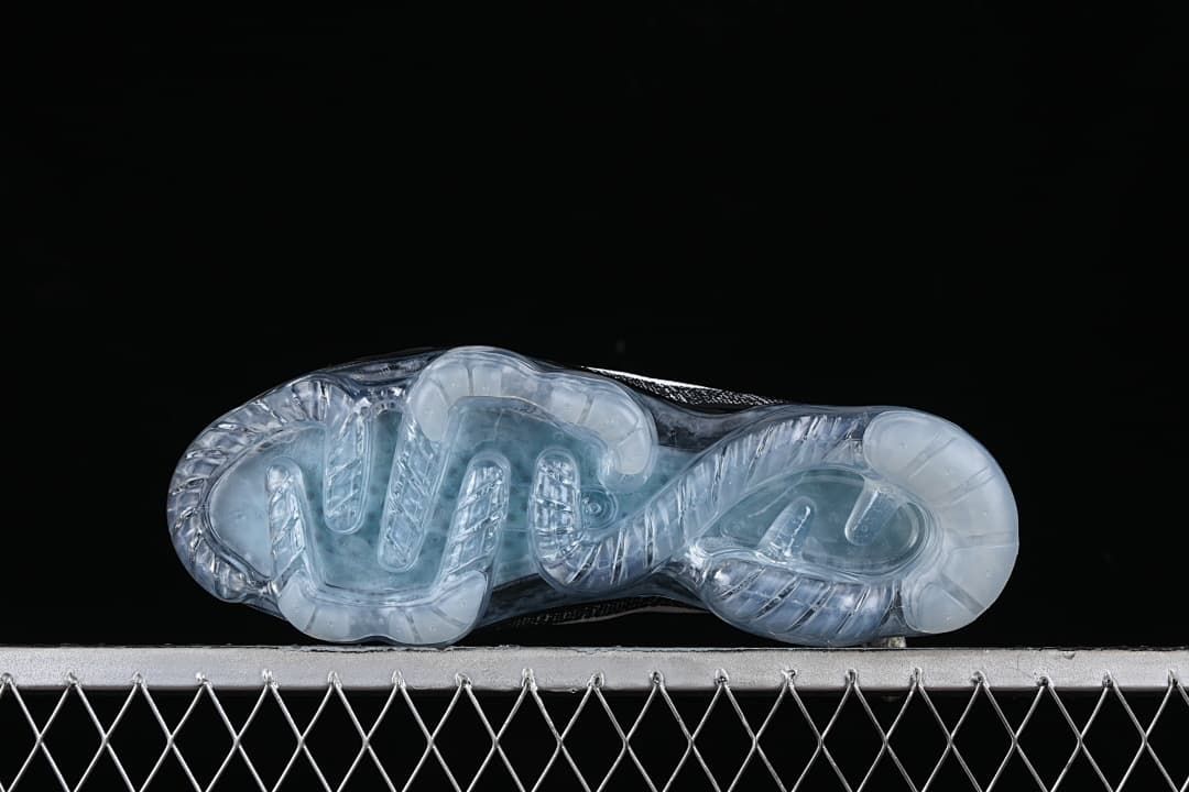 Underside view of the translucent outsole.