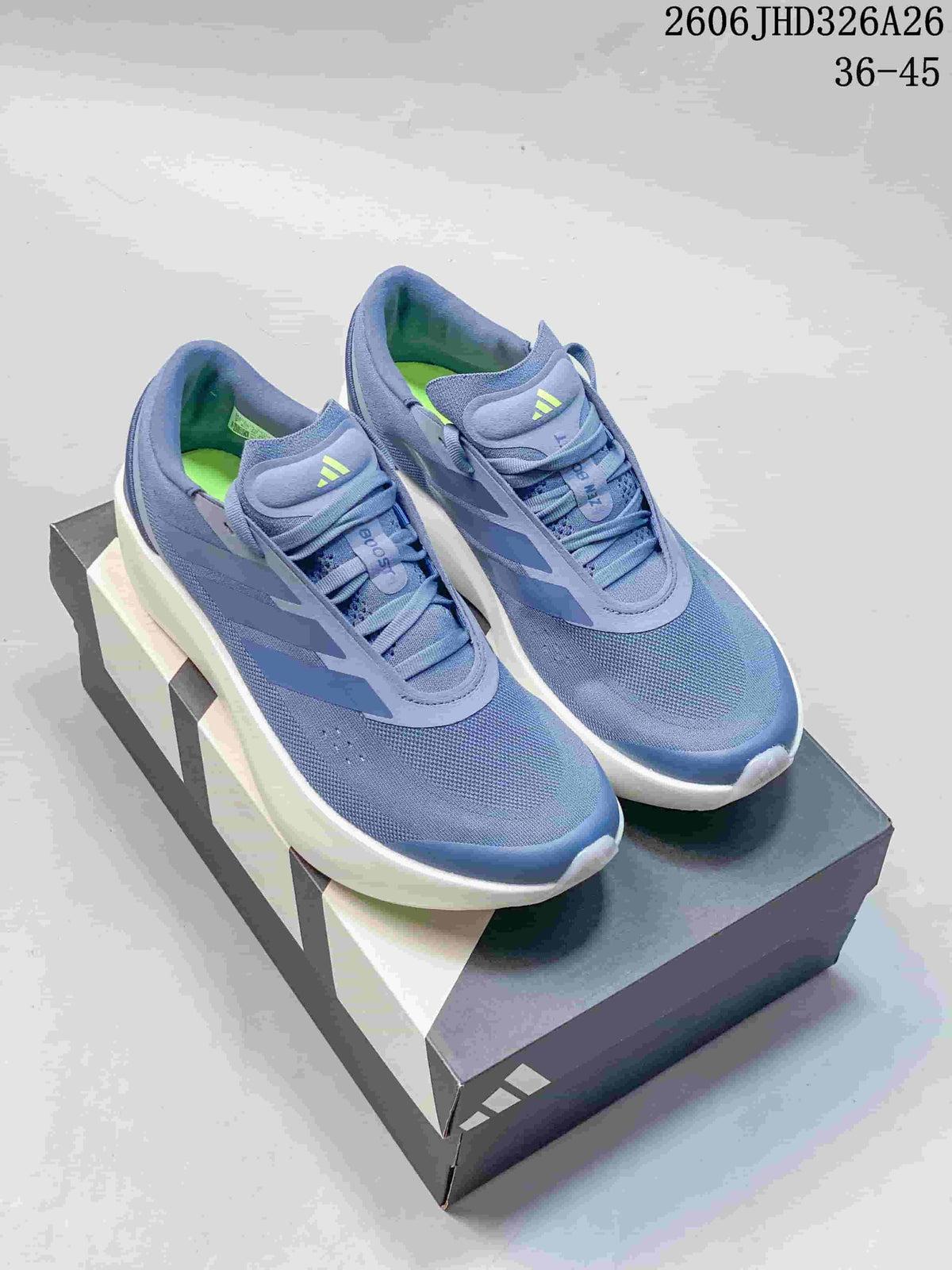 Blue adidas Supernova Rise 3 running shoes with a light-colored sole