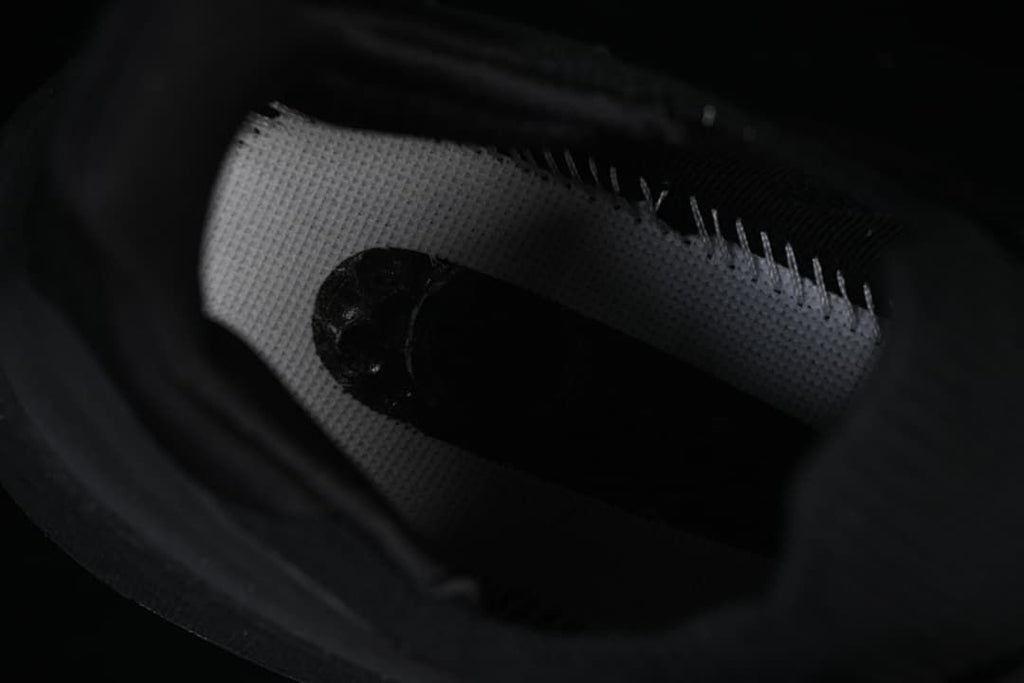 Close-up view inside the shoe.