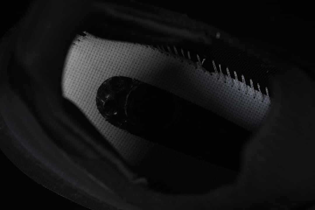 Close-up view inside the shoe.