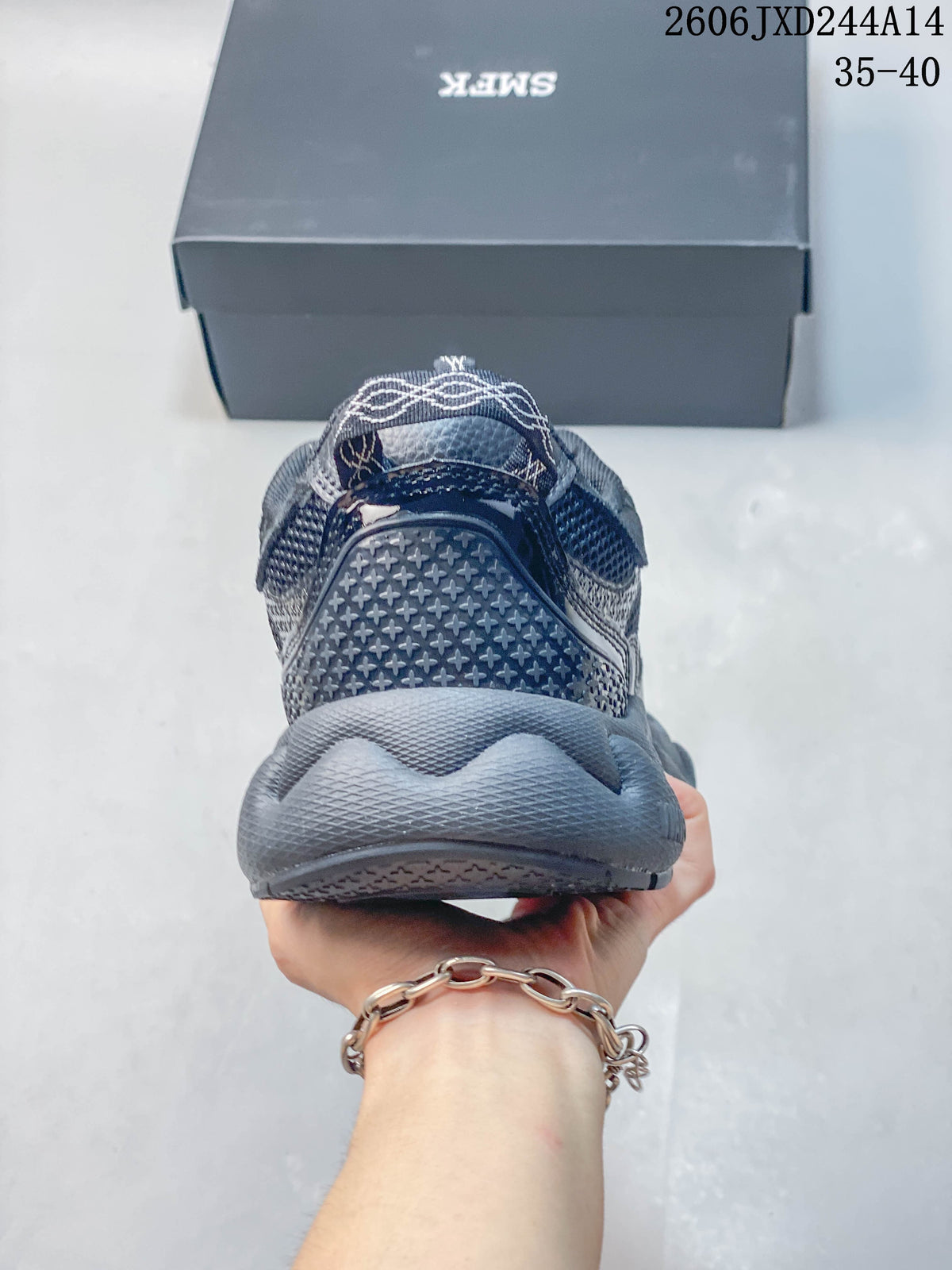 Rear view showing the padded heel and textured outsole