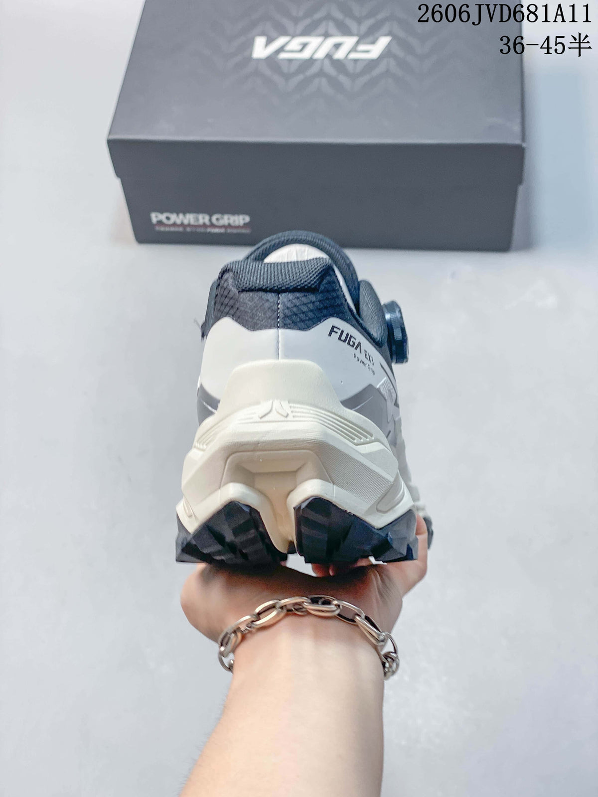 Rear view showing the heel structure and FUGA EX3 marking.