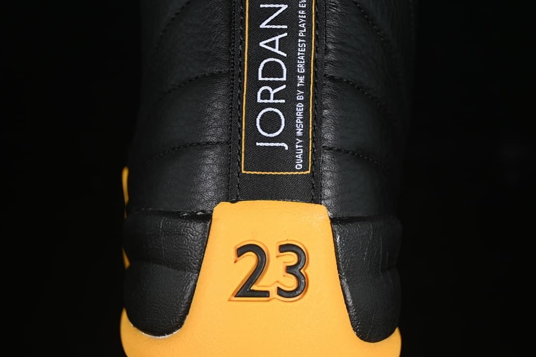 Rear detail with gold heel panel and 23 marking