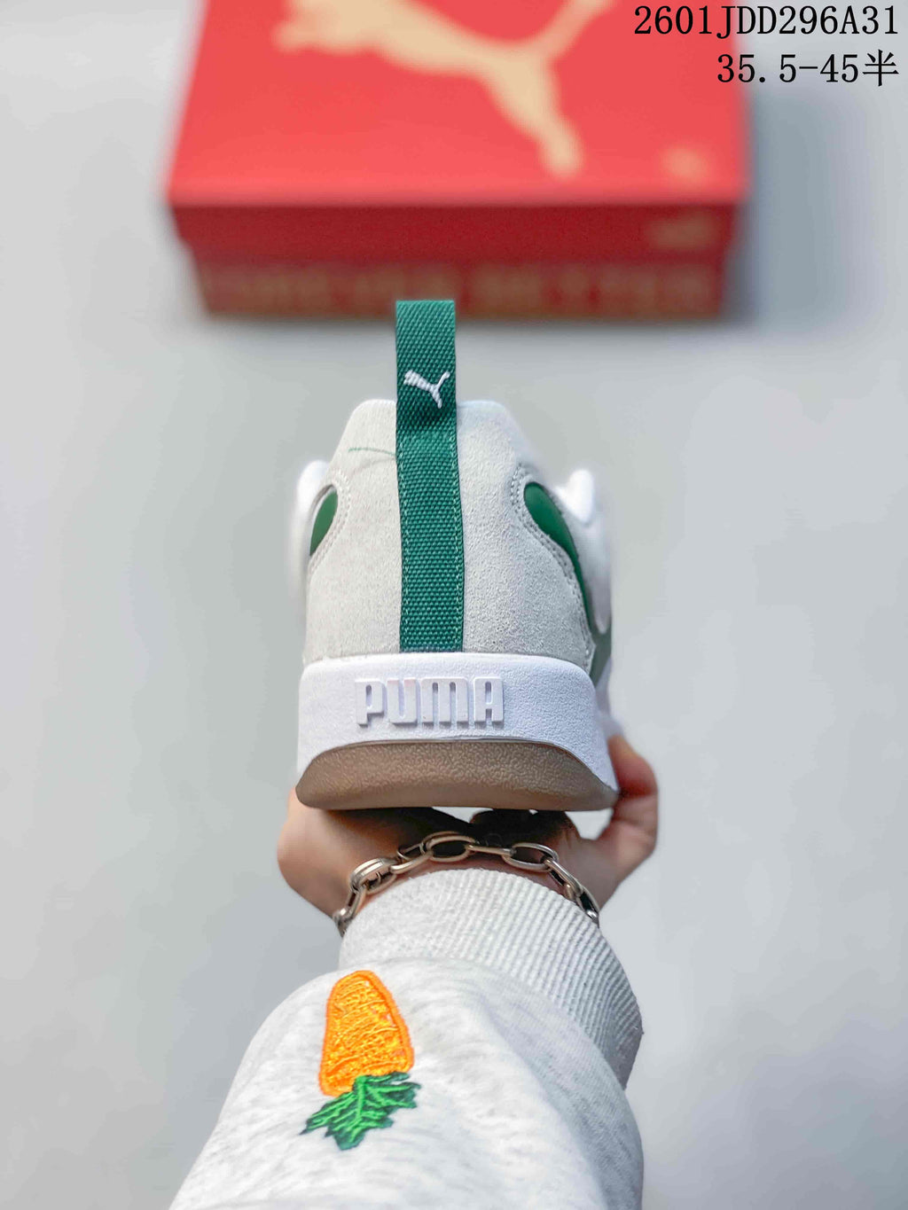 Rear view showing the heel pull tab and raised PUMA lettering