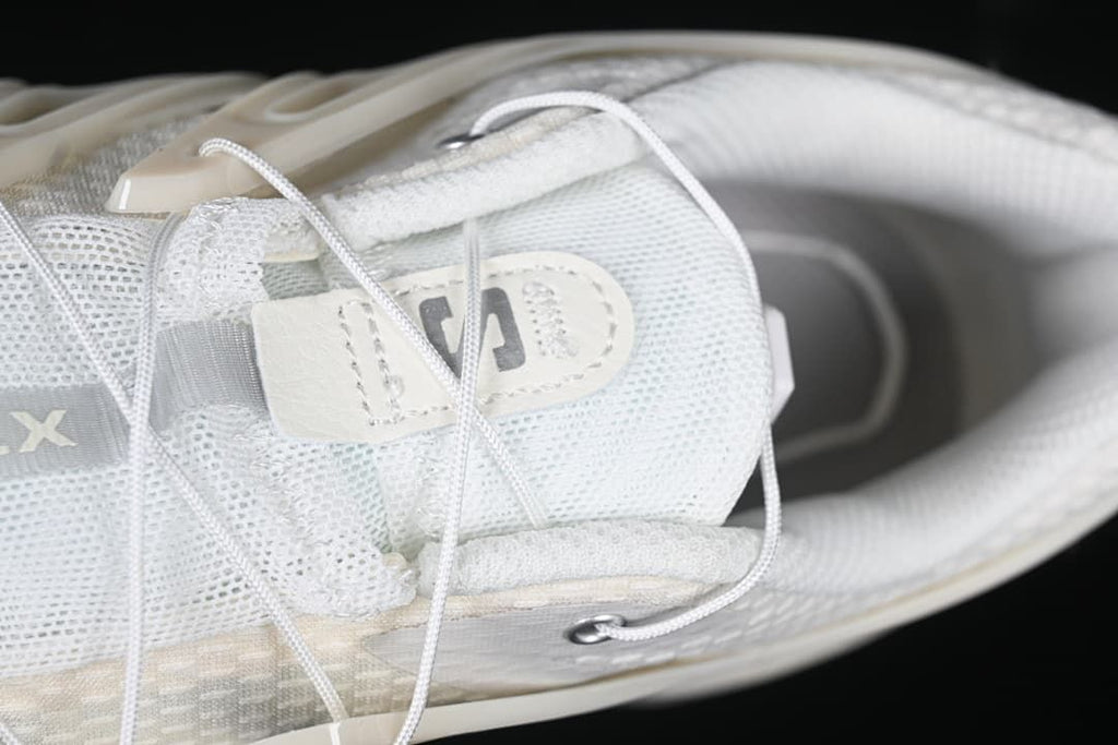 Close-up of the tongue, laces, and upper