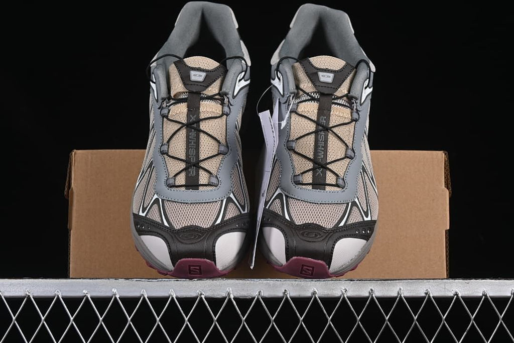 Front view of the pair showing the toe shape and lacing.
