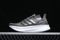 Side view of an olive adidas Ultraboost 5X running shoe with a white midsole