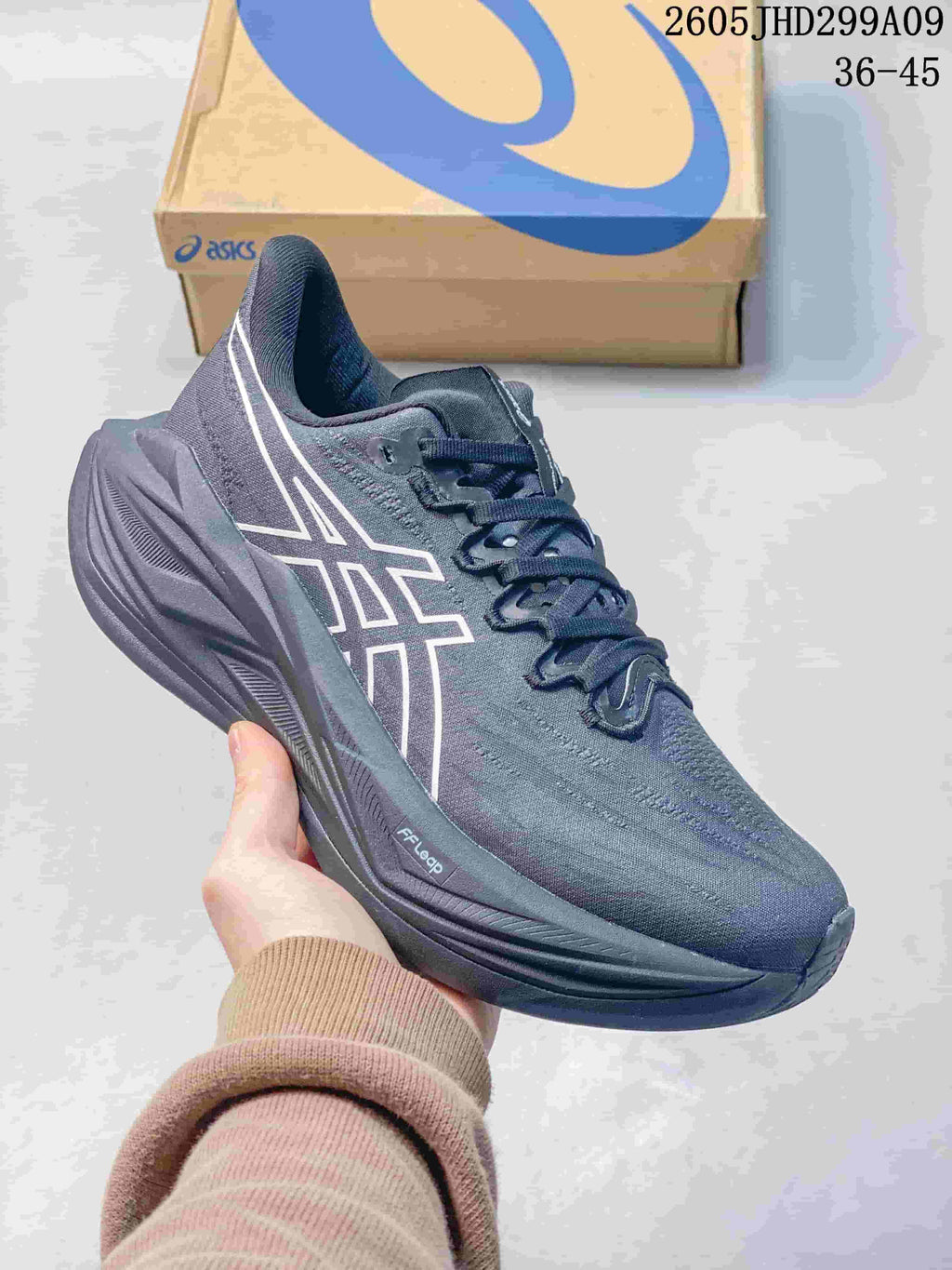 Dark charcoal ASICS Superblast 3 running shoe