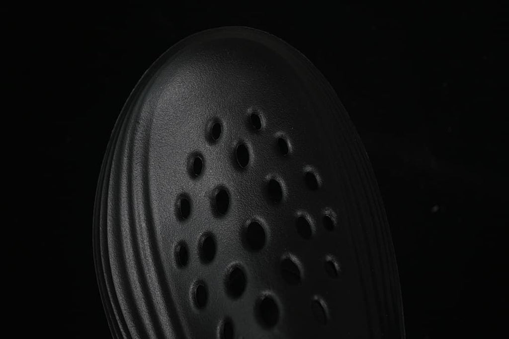 Top view of the perforated toe area
