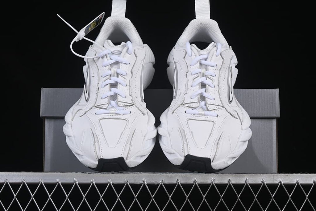 Front view of the pair of lace-up sneakers