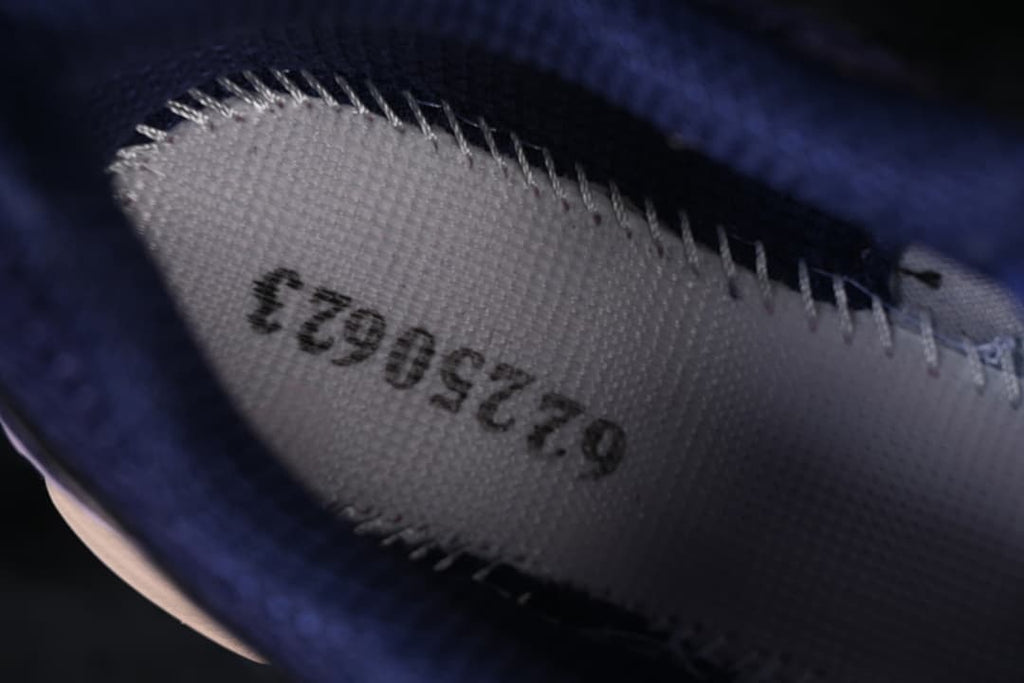 Close-up of an interior shoe label.