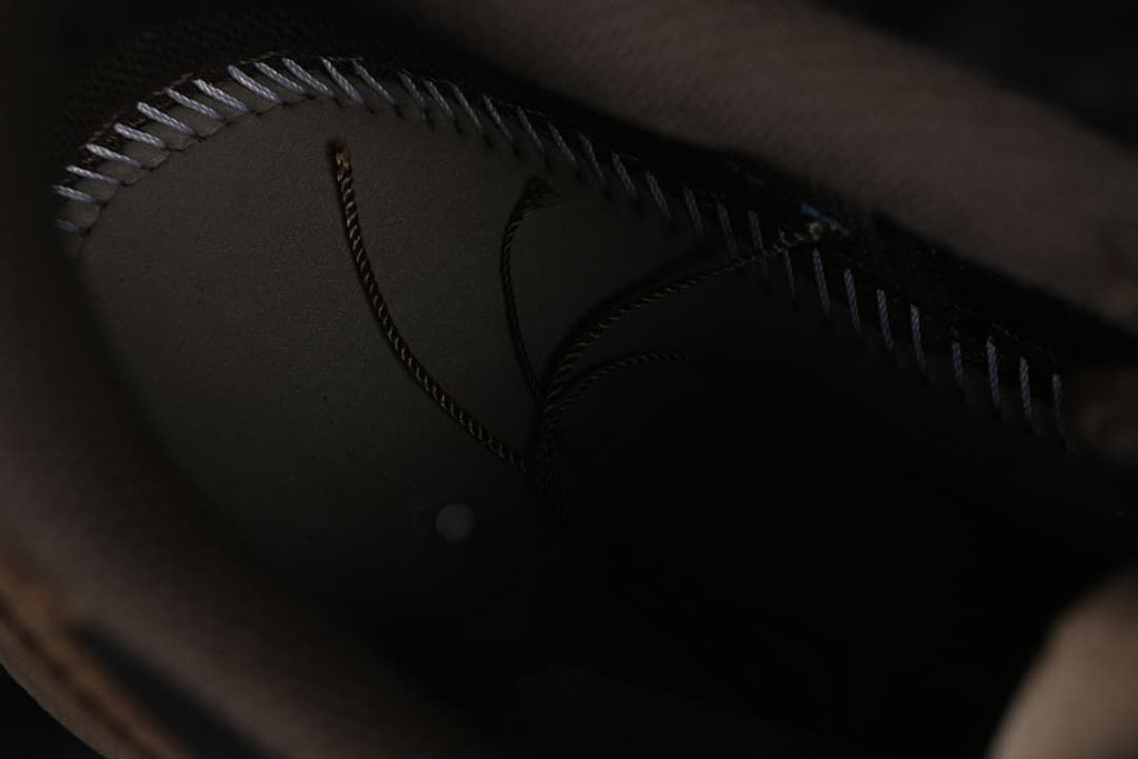 Close-up of interior stitching and lining