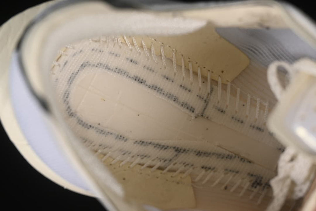Close-up view inside the shoe showing the inner construction