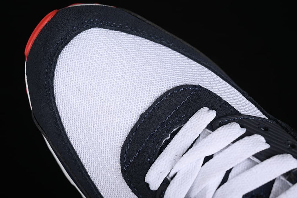 Close-up of the mesh toe panel and lace area