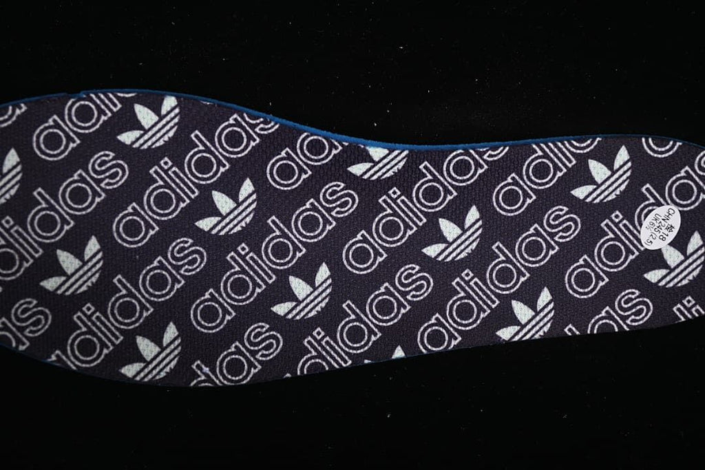 Close-up of the patterned adidas insole