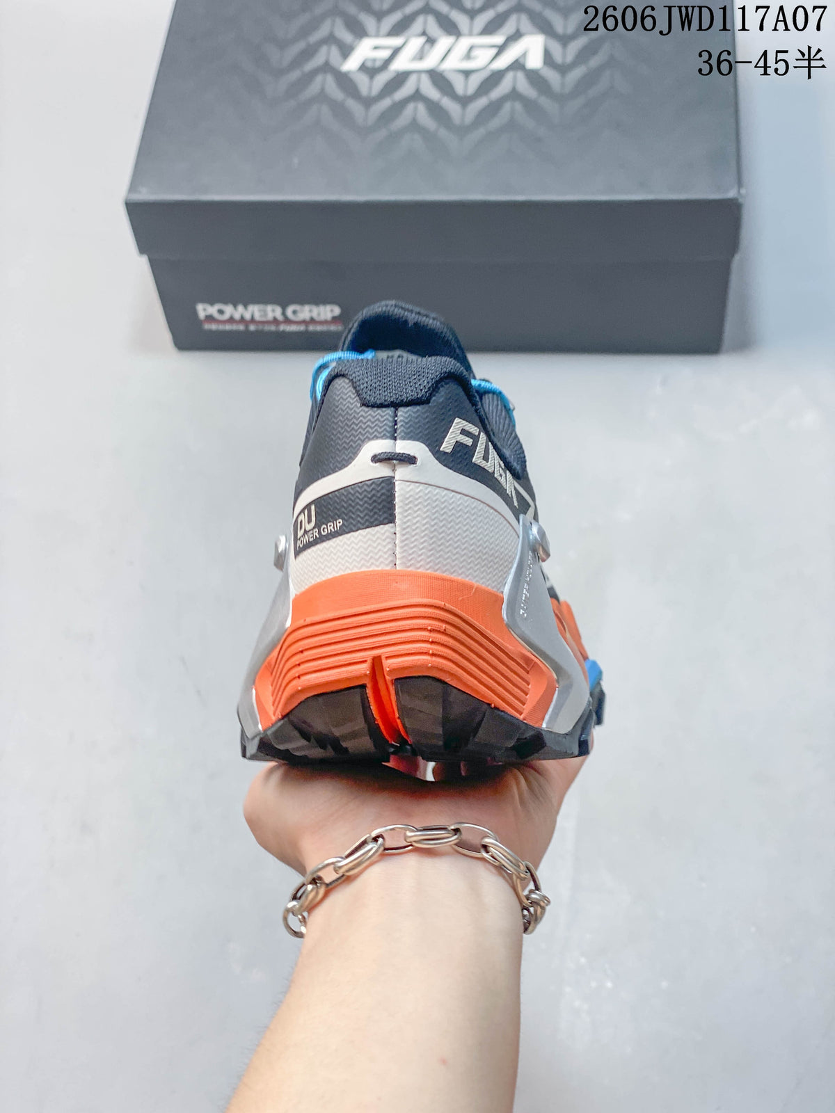 Rear view of a Kailas Fuga DU 2 shoe showing the heel and outsole.