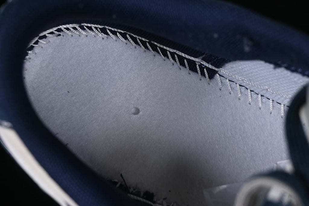 Close-up of the interior lining and stitching