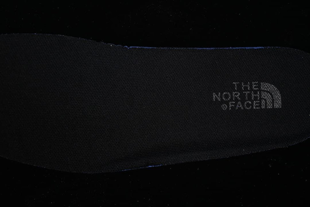 Close-up of the black insole with The North Face logo
