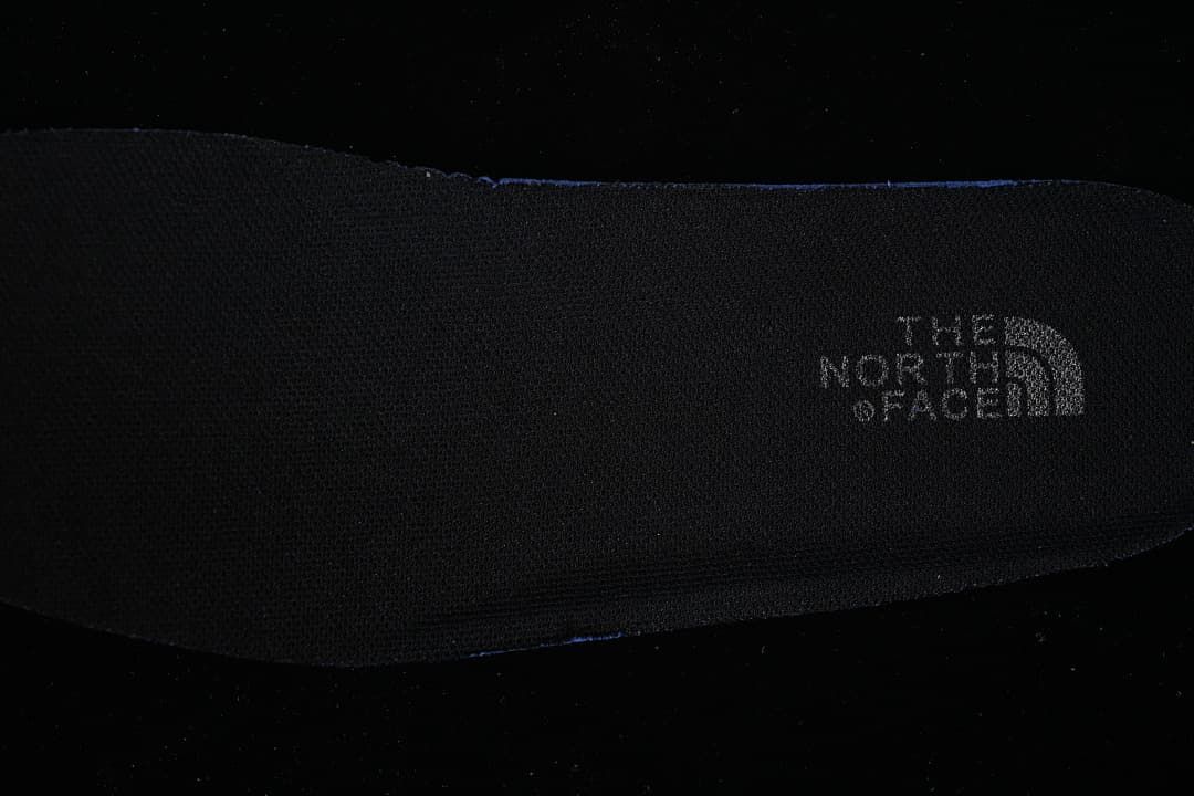Close-up of the black insole with The North Face logo