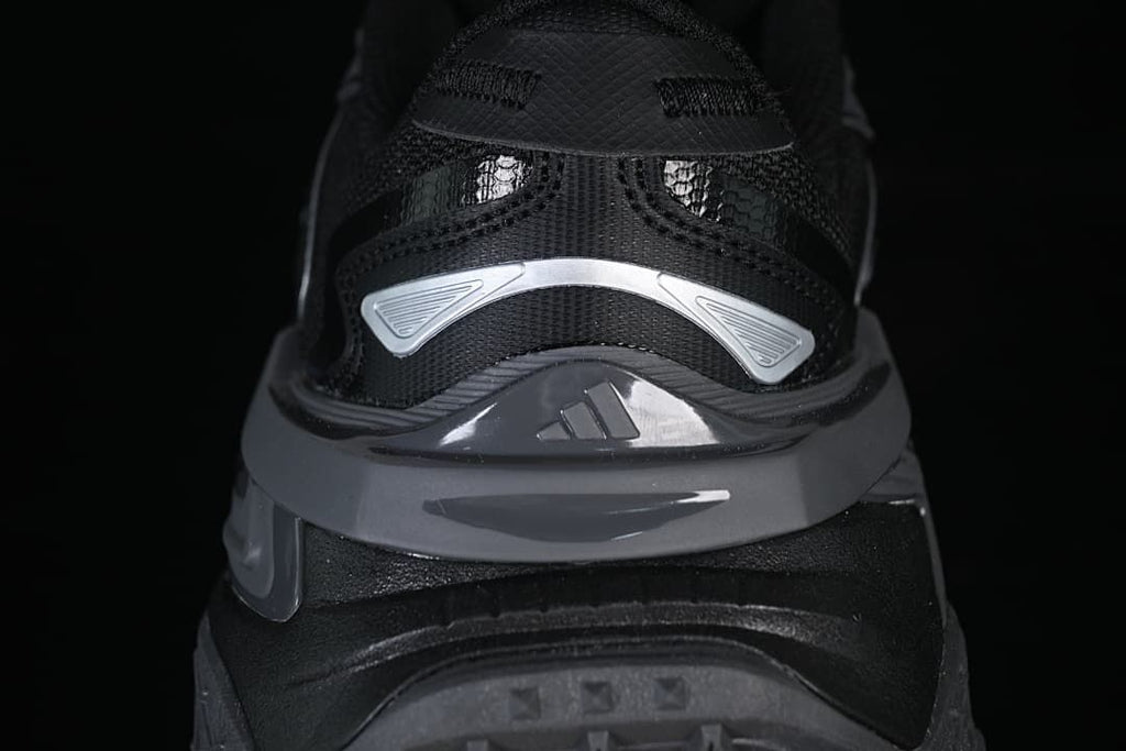Rear view showing the heel counter and layered details