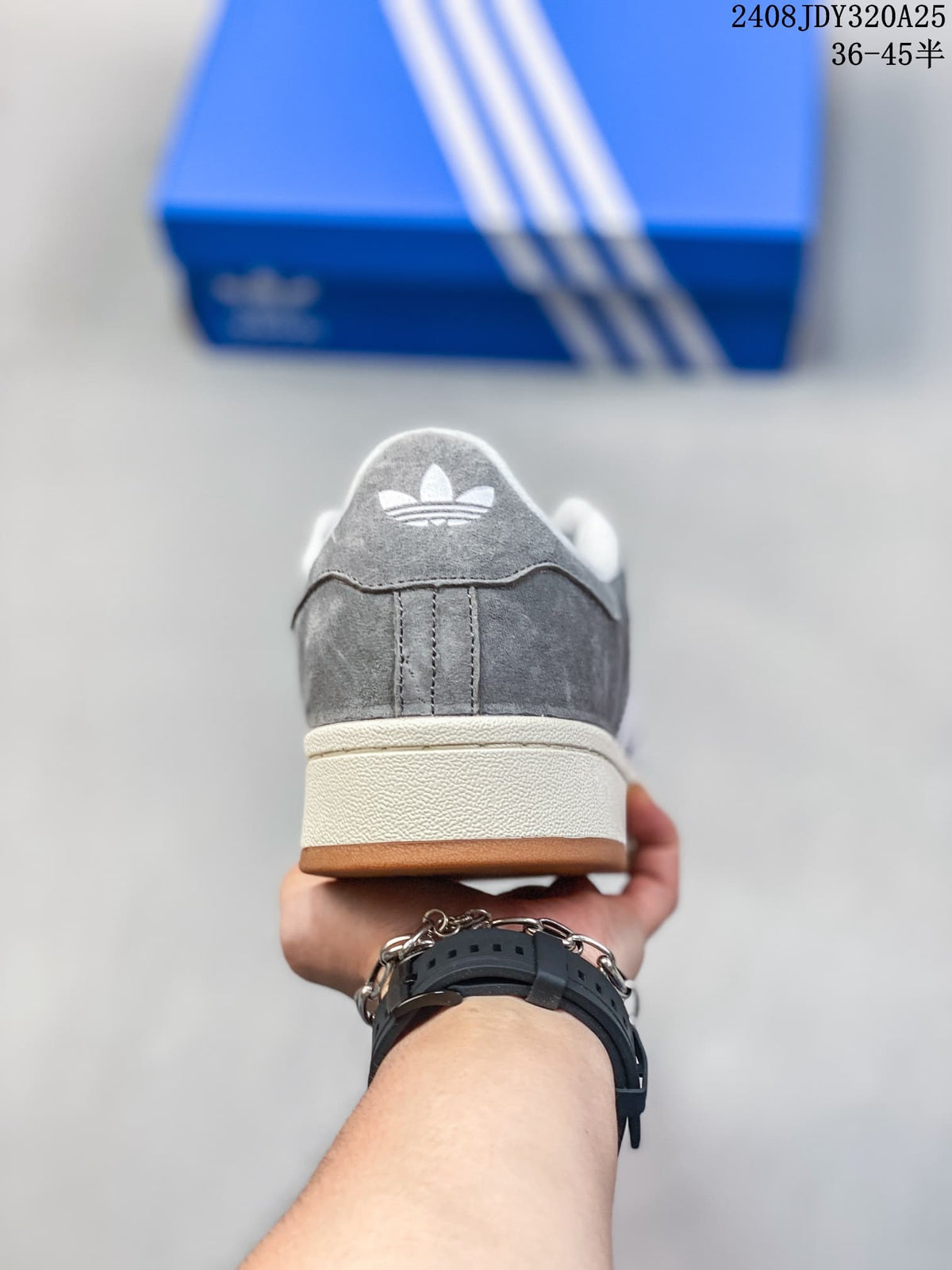 Rear view showing the heel, trefoil logo and layered sole
