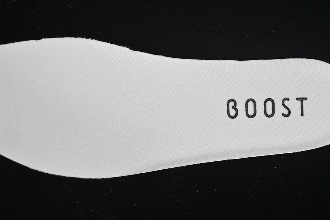 Close-up of a white insole marked BOOST.