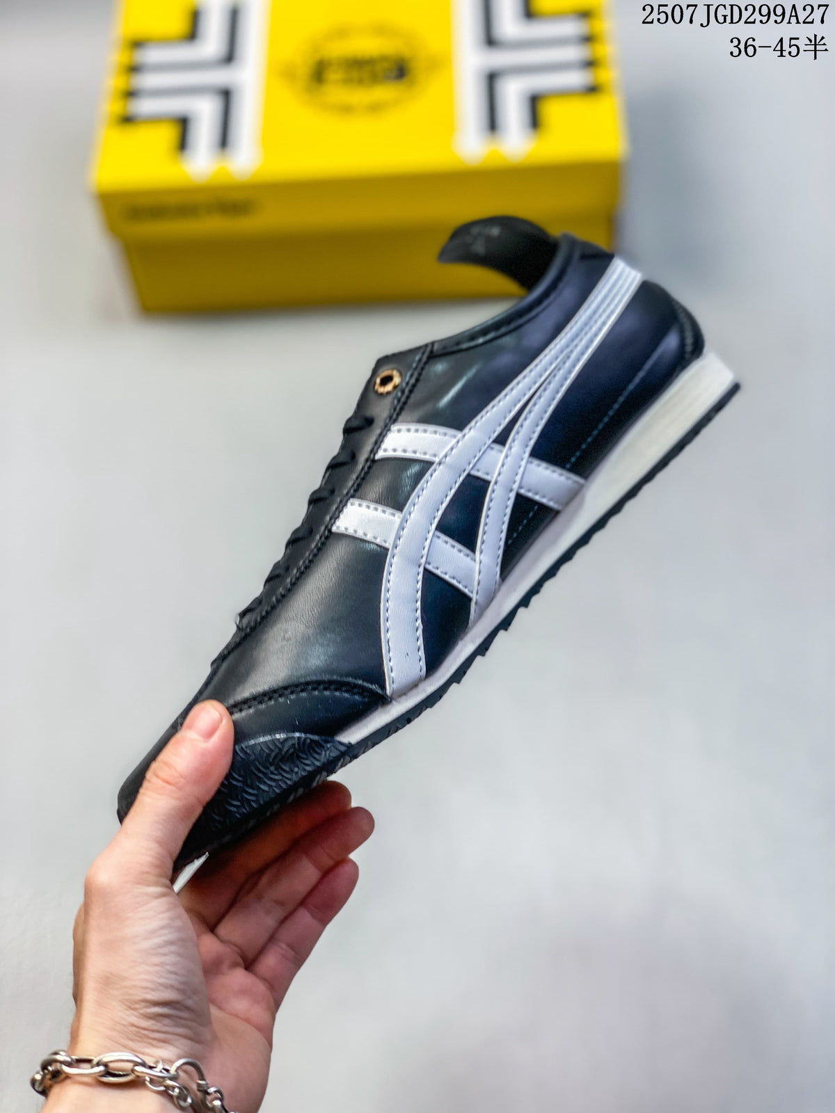 Side profile showing the silver stripes and low-profile sole