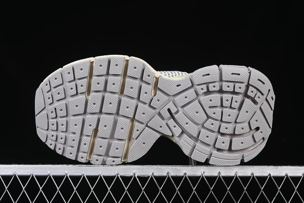 Underside view showing the patterned outsole