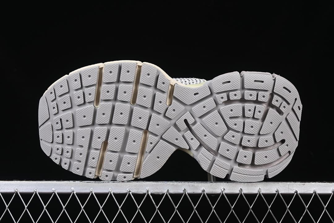 Underside view showing the patterned outsole