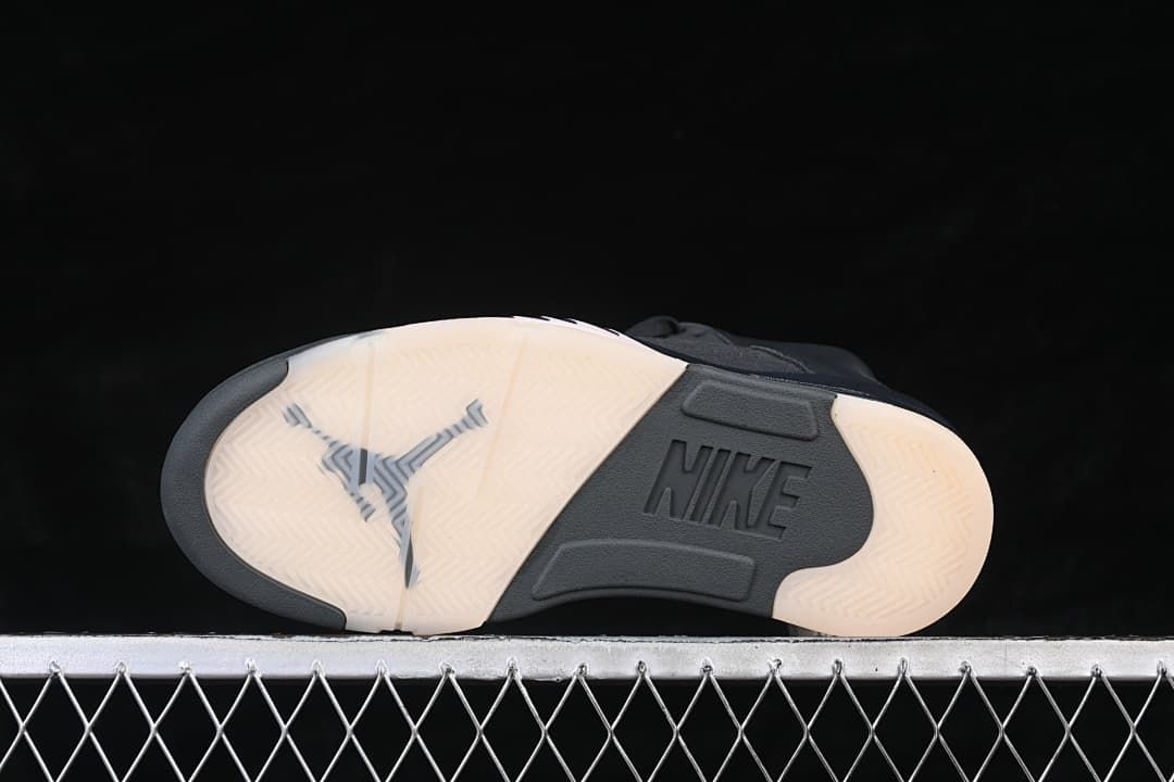 Underside view showing the outsole pattern and molded branding