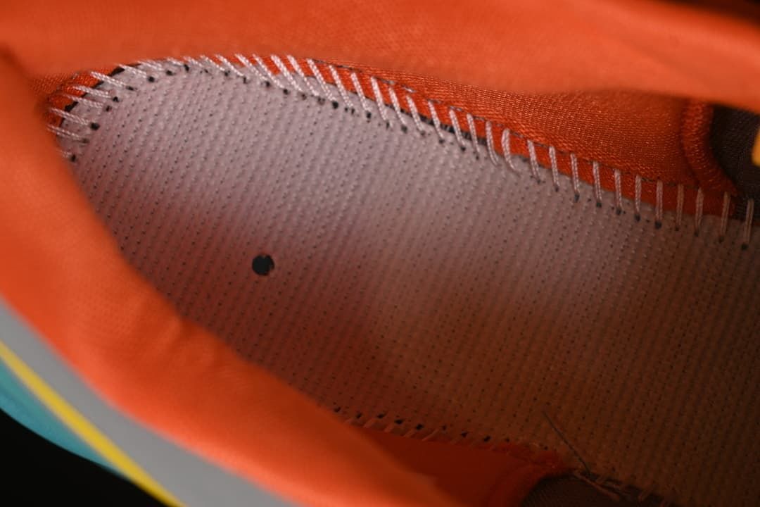 Interior close-up showing the shoe lining and stitching
