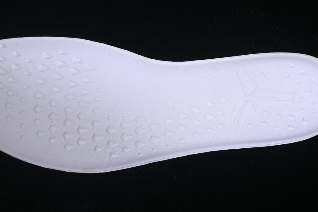 White insole with textured geometric details